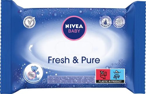 Nivea Baby Törlőkendő Utántöltő 63db Fresh&Pure