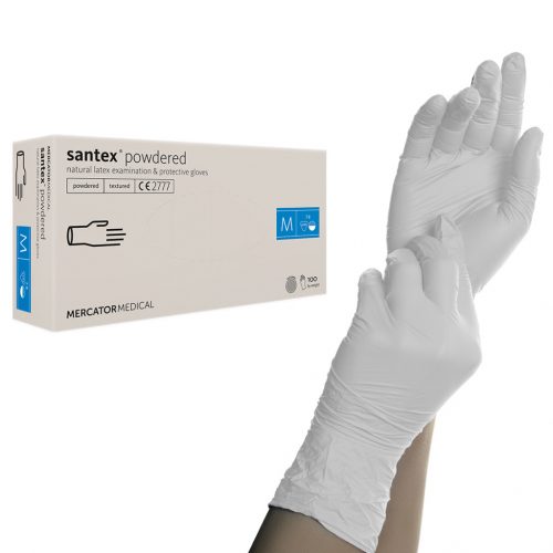 Santex Latex Powdered Kesztyü 100db 7-8 "M" 