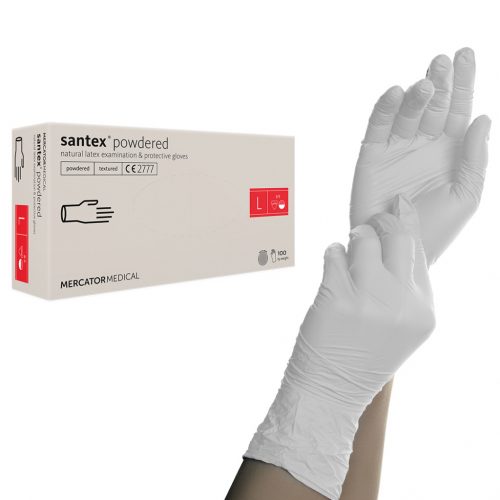 Santex Latex Powdered Kesztyü 100db 8-9 "L" 