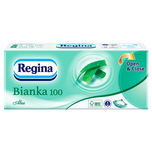 Regina Bianka 100db Papírzsebkendő 3 rtg. Aloe