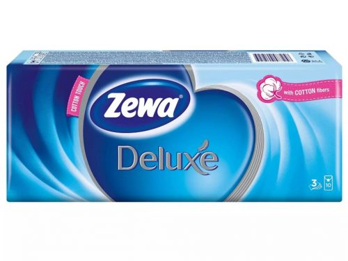 Zewa Deluxe Papírzsebkendő 3 rtg. 10*10 db-os SIMA