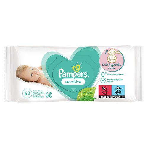 Pampers Törlőkendő Utántöltő 52db Sensitive