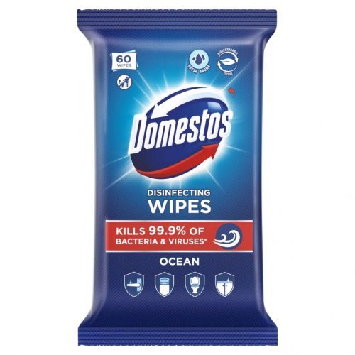 Domestos Fertőtlenítő Törlőkendő 60db Ocean