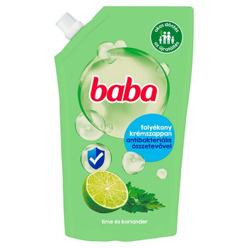 Baba Folyékony Szappan 500ml Utántöltő Antibac Lime