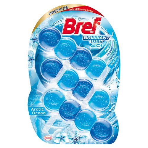 Bref Brilliant Gel Wc Tisztító 3X42G All In 1 Ocean