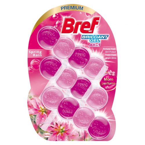 Bref Brilliant Gel Wc Tisztító 3X42G All In 1 Spring rain