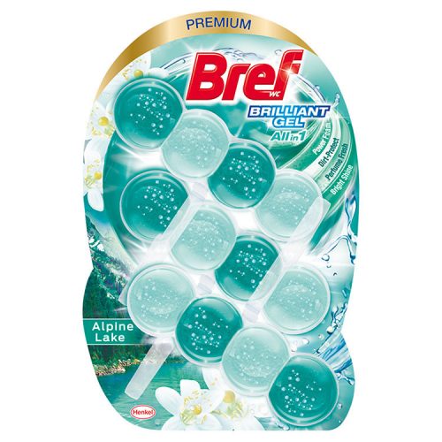 Bref Brilliant Gel Wc Tisztító 3X42G All In 1 Alpine Lake