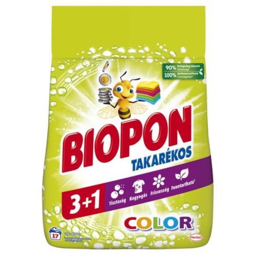 Biopon Mosópor Takarékos 1,02Kg Color 17 mosás